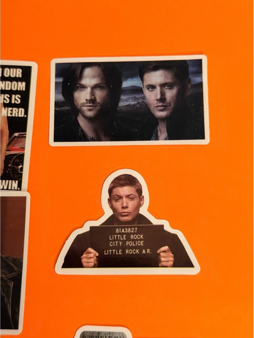 Waterproof stickers 6. Cas, Crowley, Dean, Sam
